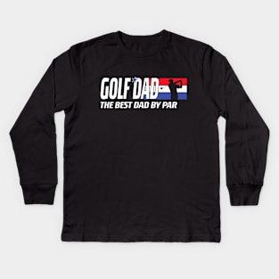 Golf Dad, Best Dad by Par Father's Day design Kids Long Sleeve T-Shirt